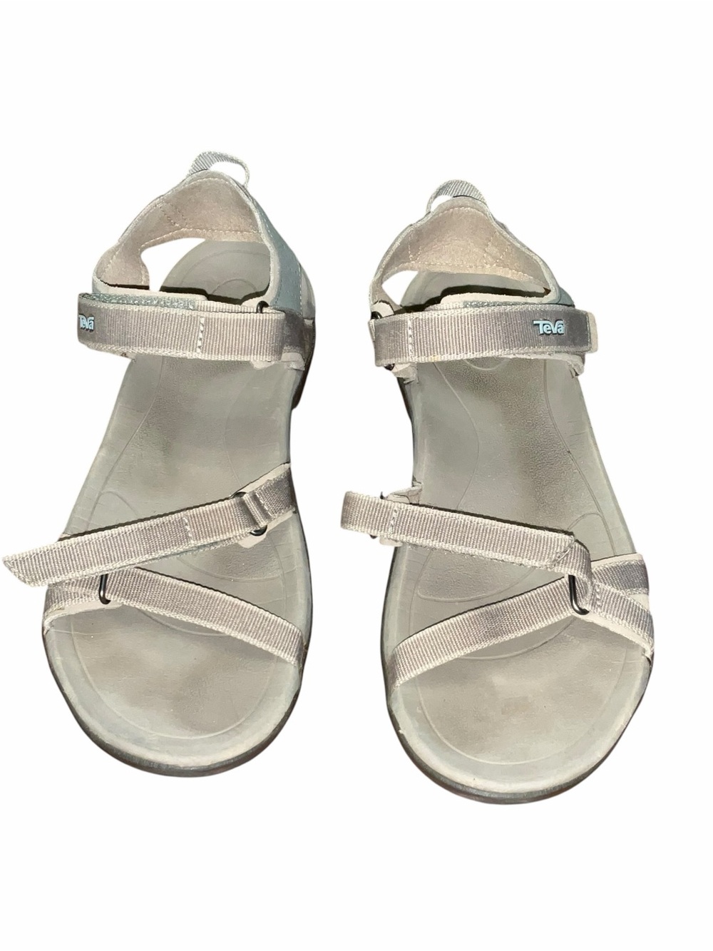 Teva Verra Women’s Sport Sandals Gray Adjustable Hiking Walking Sandals Size 9